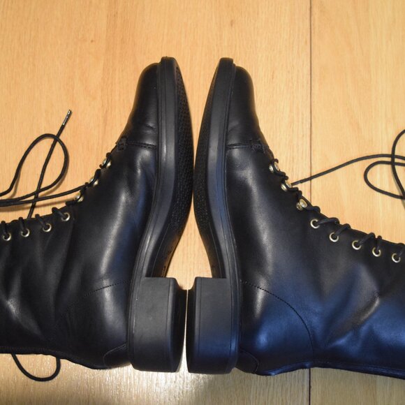 Joie Leather Biker Lace Up Combat Boots Size 37 Womens Excellent Used Condition! - Picture 7 of 10